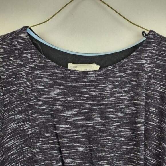 Anthropologie Saturday Sunday Womens Mini Dress Size Small Gray Tie Waist Office - Picture 4 of 8